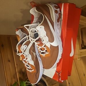 Mens Nike React Element 55 Texas Longhorns Shoes Size 10